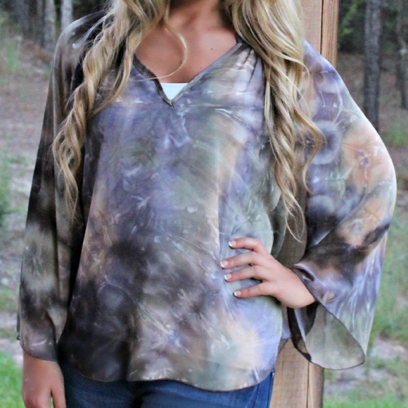 NWT - Tie Dye Blouse (Sizes S + M) - Picture 1 of 3